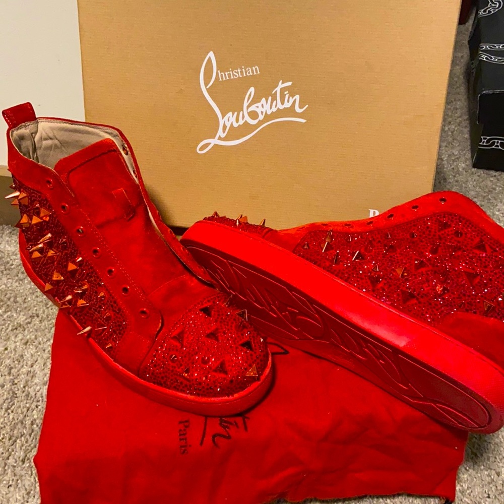 Red spike Christian Louboutin